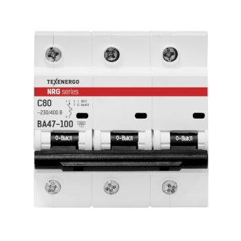 Автоматический выключатель ВА47-100-NRG 3п   80А 10кА хар-ка C