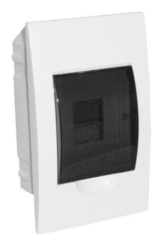 Бокс ЩРВ-П-  4  встраиваемый, прозр. черн.дверь   IP40