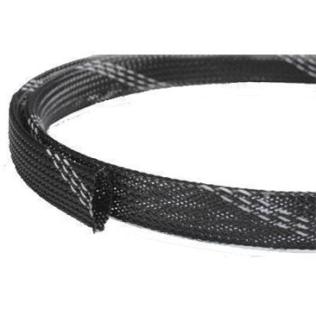 Кабельная оплетка FRH-008 (8,0мм.) полиэстеровая черно-белая