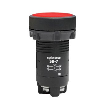 Кнопка SB-7  1з+1р  «Стоп» красный