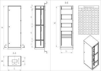 Корпус ВРУ-1 2000х600х600  IP54 без б/п  RAL 7035 серый  TEXENERGO