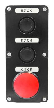 Пост кнопочный ПКЕ 112-3  У3 красный гриб IP40   (карболит)  ГОСТ