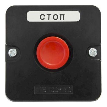 Пост кнопочный ПКЕ 122-1  У2 красная IP54   (карболит)  ГОСТ