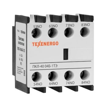 Приставка контактная ПКЛ-40 04Б-1ТЭ 10А 4НО+0НЗ Теxenergo белая