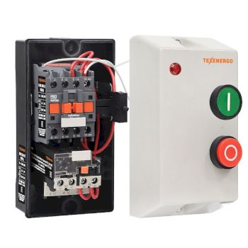 Пускатель магнитный ПМЛ 1230-12  400В  12А    У2 Б  РТЛ 1010-М2 (4-6А)    Теxenergo
