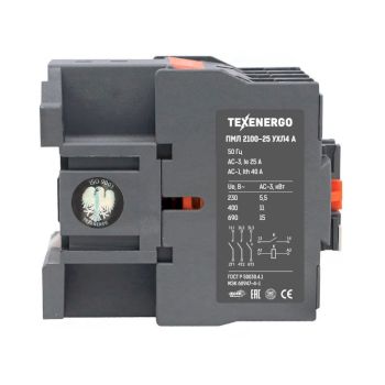 Пускатель магнитный ПМЛ 2100-25  230В  Исп."А"  25А  1з  Теxenergo