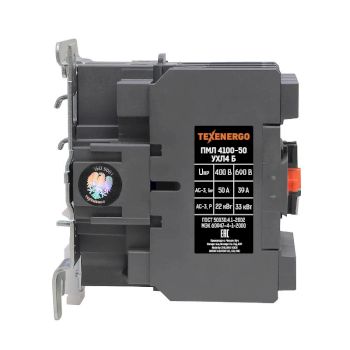 Пускатель магнитный ПМЛ 4100-50  400В  50А  1з+1р  УХЛ4 Б   Теxenergo