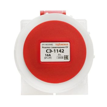 Розетка 1142 стац.  ОУ 3P+PE         16А  380В  IP67