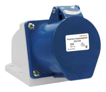 Розетка 123 стац. ОУ 2Р+PE       32А  220В   IP44