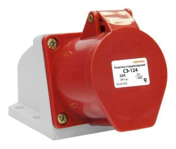 Розетка 124 стац. ОУ 3Р+PE       32А  380В   IP44