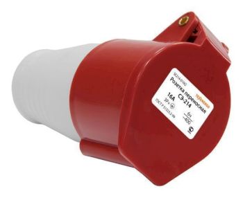Розетка 214 переносная 3Р+PE       16А  380B  IP44