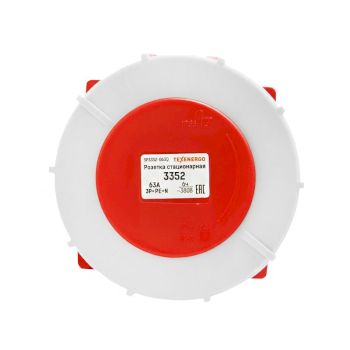 Розетка 3352 стац.  СУ 3P+PE+N    63А   380В  IP67