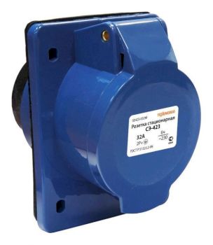 Розетка 423 стац. СУ 2Р+PE       32А  220В   IP44