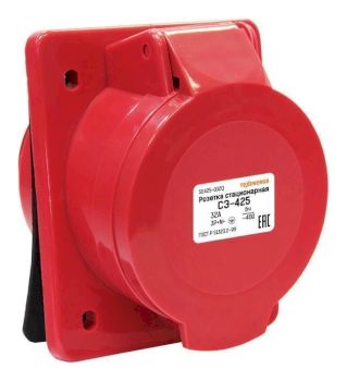 Розетка 425 стац. СУ 3Р+PE+N  32А  380В   IP44