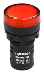 Арматура светосигнальная AD22DS(LED)   12В AC/DC d22  красная  Texenergo