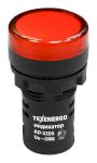 Арматура светосигнальная AD22DS(LED) 230В AC/DC d22  красная  Texenergo
