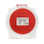 Розетка 1142 стац.  ОУ 3P+PE         16А  380В  IP67