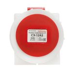 Розетка 1242 стац.  ОУ 3P+PE         32А  380В  IP67